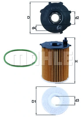 Alyvos filtras MAHLE OX 171/2D1
