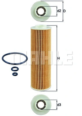 Alyvos filtras MAHLE OX 183/5D1