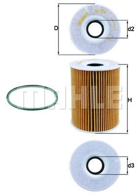 Alyvos filtras MAHLE OX 254D4