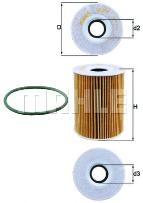 Alyvos filtras MAHLE OX 254D5