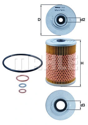 Alyvos filtras MAHLE OX 32D