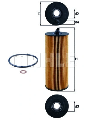 Alyvos filtras MAHLE OX 361/4D