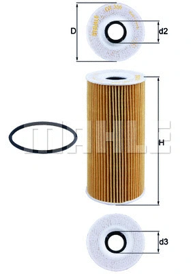 Alyvos filtras MAHLE OX 366D