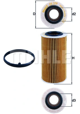 Alyvos filtras MAHLE OX 379D