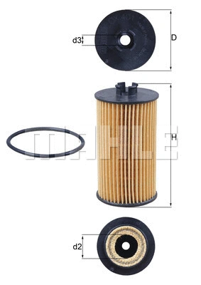 Alyvos filtras MAHLE OX 401D