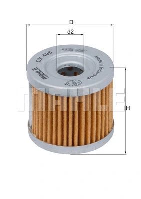 Alyvos filtras MAHLE OX 406