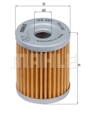 Alyvos filtras MAHLE OX 407