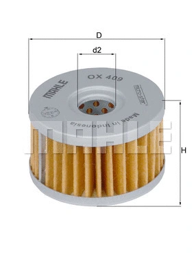 Alyvos filtras MAHLE OX 409