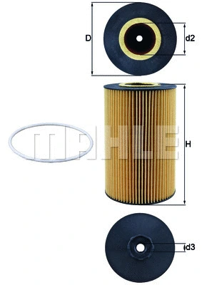 Alyvos filtras MAHLE OX 425D