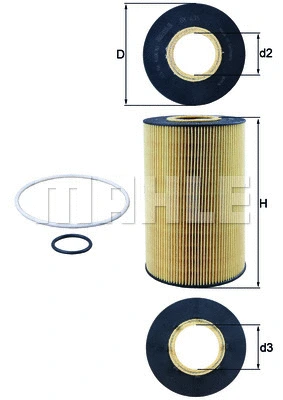 Alyvos filtras MAHLE OX 435D