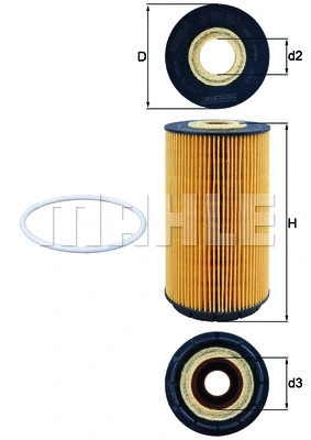 Alyvos filtras MAHLE OX 557D