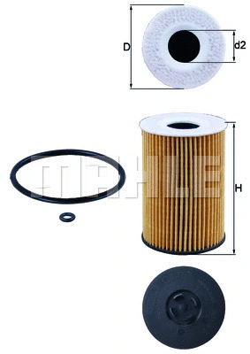 Alyvos filtras MAHLE OX 787D
