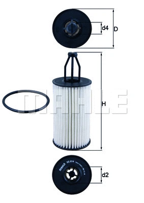Alyvos filtras MAHLE OX 814D