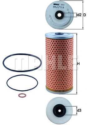 Alyvos filtras MAHLE OX 92D