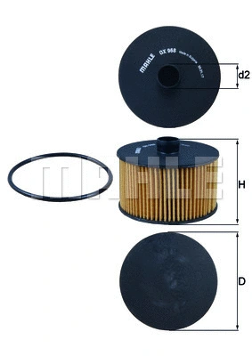 Alyvos filtras MAHLE OX 968D