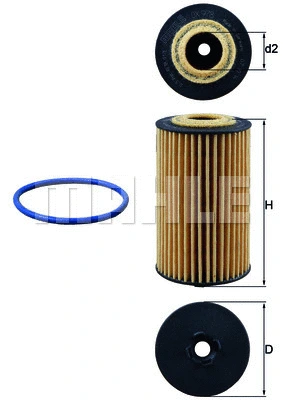 Alyvos filtras MAHLE OX 978D