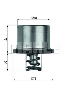 Termostatas MAHLE THD 1 86