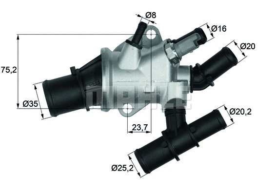 Termostatas MAHLE TI 155 88