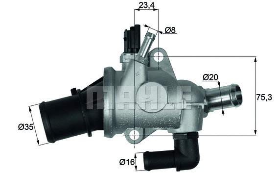 Termostatas MAHLE TI 174 88