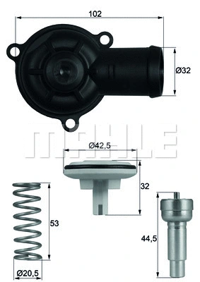 Termostatas MAHLE TI 220 87D