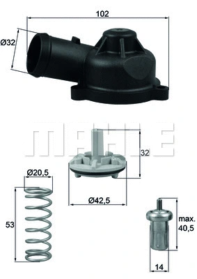 Termostatas MAHLE TI 244 83D