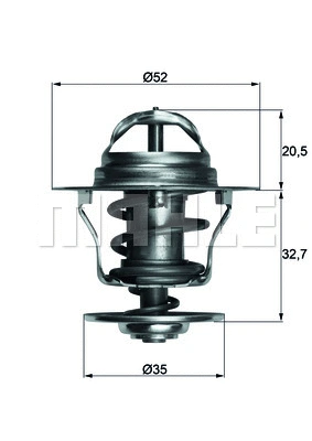 Termostatas MAHLE TX 12 88D