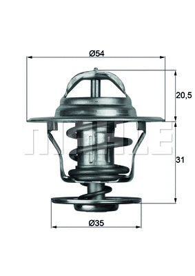 Termostatas MAHLE TX 13 80D
