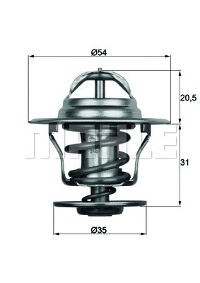Termostatas MAHLE TX 15 84D