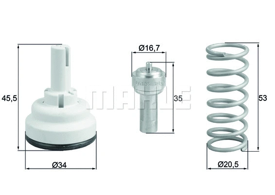 Termostatas MAHLE TX 182 105D