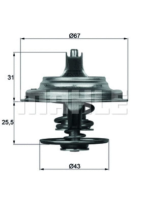 Termostatas MAHLE TX 23 83D