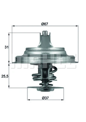 Termostatas MAHLE TX 25 80D