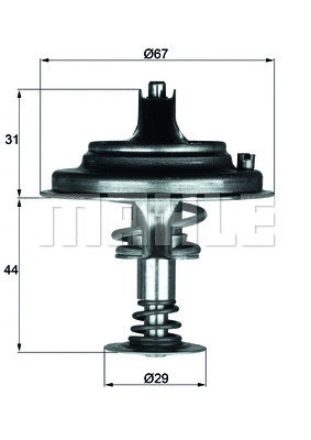 Termostatas MAHLE TX 26 80D1