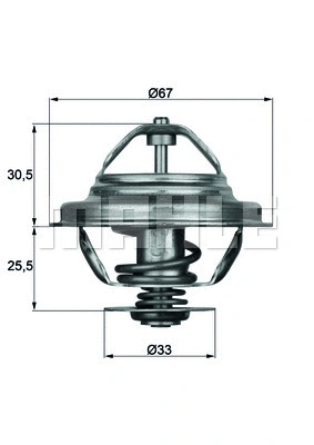 Termostatas MAHLE TX 27 71D