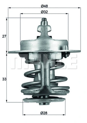 Termostatas MAHLE TX 63 88
