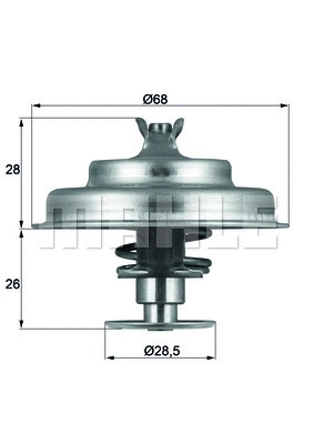 Termostatas MAHLE TX 75 80D