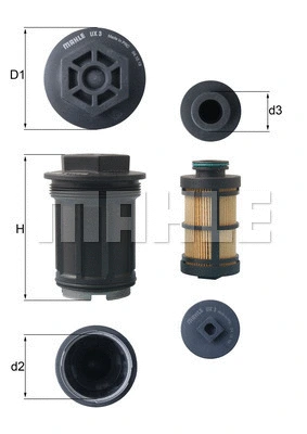 Urėjos filtras MAHLE UX 3KIT