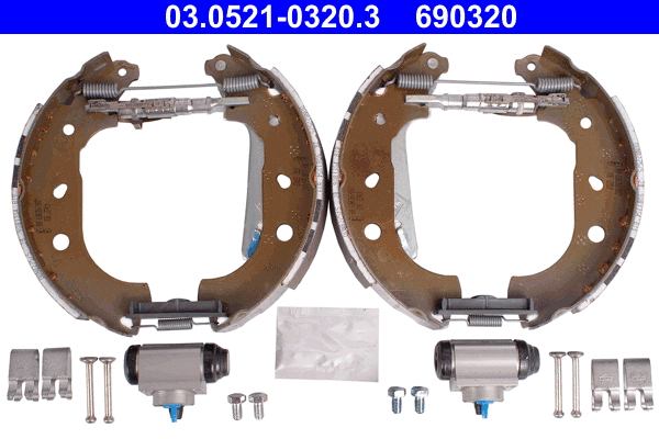 Stabdžių trinkelių komplektas ATE 03.0521-0320.3