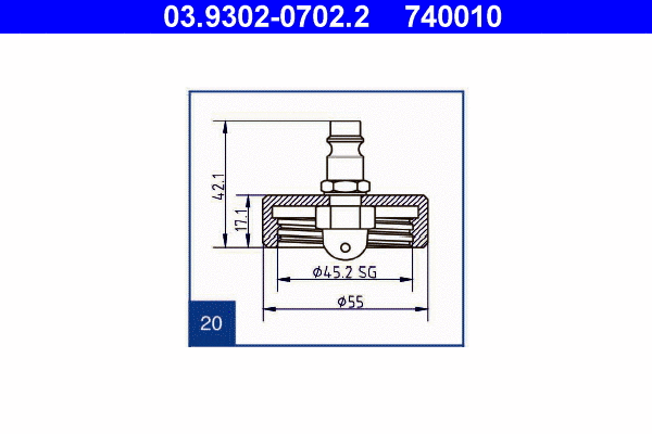 Alsuoklio vamzdelis ATE 03.9302-0702.2
