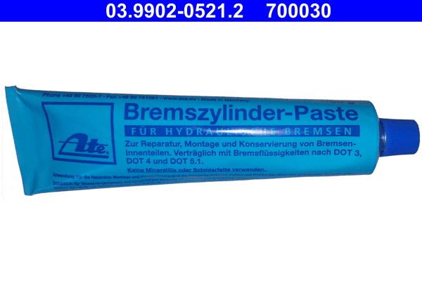Stabdžių/sankabos hidraulinių dalių pasta ATE 03.9902-0521.2