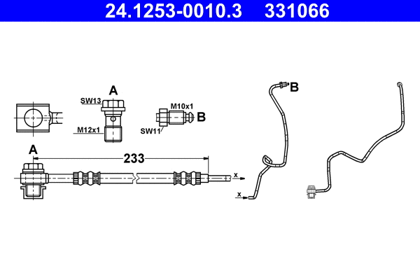 Stabdžių žarnelė ATE 24.1253-0010.3