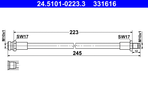 Stabdžių žarnelė ATE 24.5101-0223.3