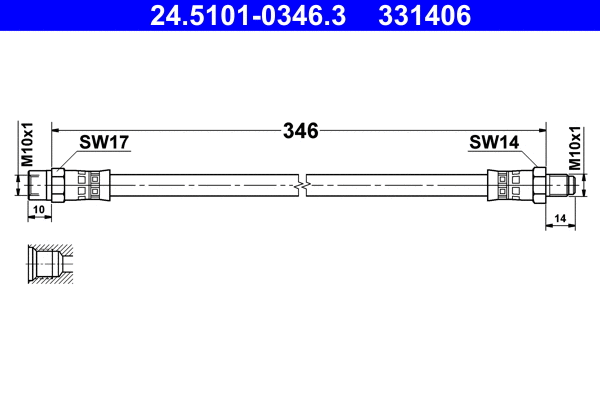 Stabdžių žarnelė ATE 24.5101-0346.3
