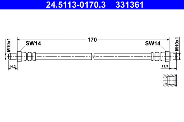 Stabdžių žarnelė ATE 24.5113-0170.3