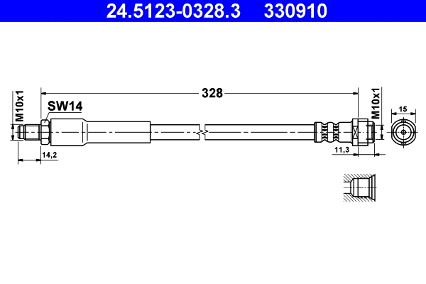 Stabdžių žarnelė ATE 24.5123-0328.3