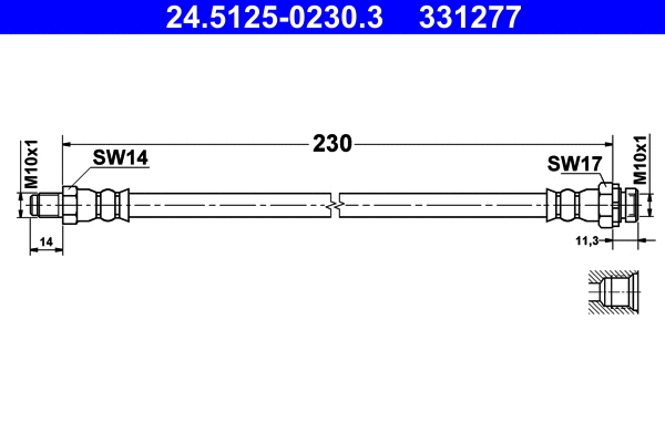 Stabdžių žarnelė ATE 24.5125-0230.3