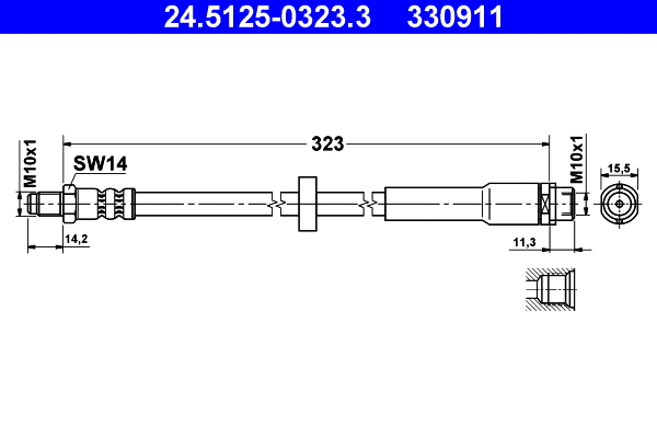Stabdžių žarnelė ATE 24.5125-0323.3
