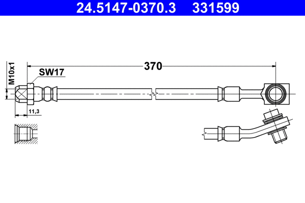 Stabdžių žarnelė ATE 24.5147-0370.3