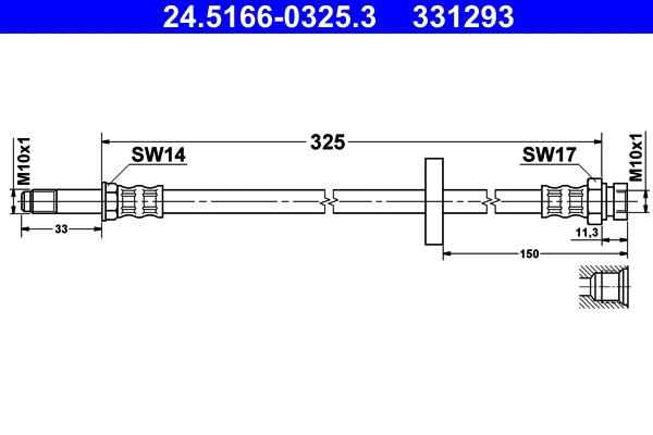 Stabdžių žarnelė ATE 24.5166-0325.3