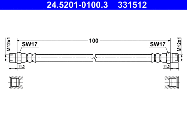 Stabdžių žarnelė ATE 24.5201-0100.3