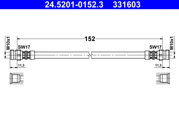 Stabdžių žarnelė ATE 24.5201-0152.3